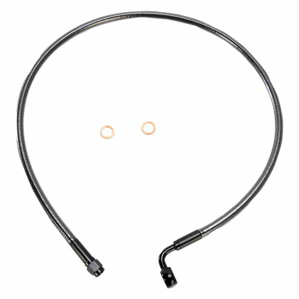 取寄せ ブレーキライン - 10 mm-90° - 30インチ - ブラックパール マグナム Brake Line - 10 mm-90° - 30 - Black Pearl AS47230 DRAG 17414093