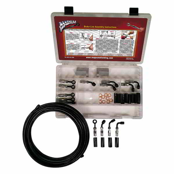取寄せ BYO ブレーキライン ベーシックビルダーキット - ブラック マグナム BYO Brake Line Basic Builder Kit - Black 499005 DRAG 17414463｜ハーレーパーツデポ 57,103円