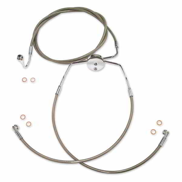 取寄せ ブレーキライン - XR - 下部 - ステンレススチール マグナム Brake Line - XR - Lower - Stainless Steel SSC1110-00 DRAG 17414922｜ハーレーパーツデポ