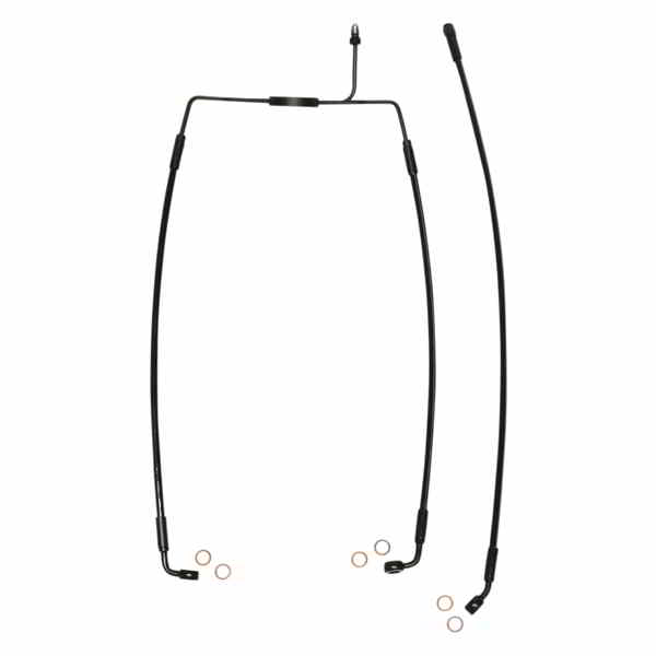 取寄せ ブレーキライン - フロント - XR - ブラック マグナム Brake Line - Front - XR - Black SBB1307-19 DRAG 17415585
