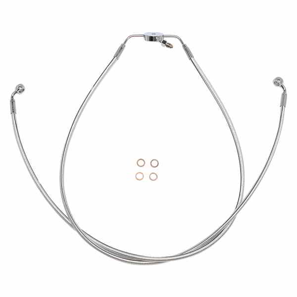 取寄せ 下部ブレーキライン - スターリングクロマイトII マグナム Lower Brake Line - Sterling Chromite II 37024 DRAG 17416398｜ハーレーパーツデポ