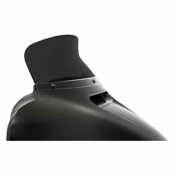 取寄せ スポイラー ウインドシールド - 6-1/2インチ - ダークブラックスモーク - 14-22 FLH メンフィスシェード Spoiler Windshield - 6-1/2 - Dark Black Smoke - '14-'22 FLH MEP84710 DRAG 23100662｜ハーレーパーツデポ 25,198円