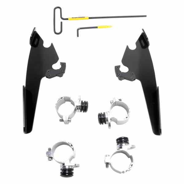 取寄せ Fats/Slim マウントキット - ブラック - XL883 メンフィスシェード Fats/Slim Mounting Kit - Black - XL883 MEB2001 DRAG 23200167｜ハーレーパーツデポ 23,385円