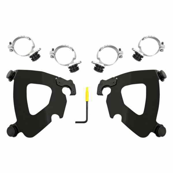 取寄せ ガントレットマウントキット - ブラック - FXLR メンフィスシェード Gauntlet Mounting Kit - Black - FXLR MEB2033 DRAG 23200207|ハーレーパーツデポ