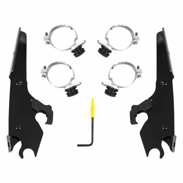 取寄せ バットウィング - マウントキット - ブラック - XL メンフィスシェード Batwing - Mounting Kit - Black - XL MEB2056 DRAG 23200270|ハーレーパーツデポ