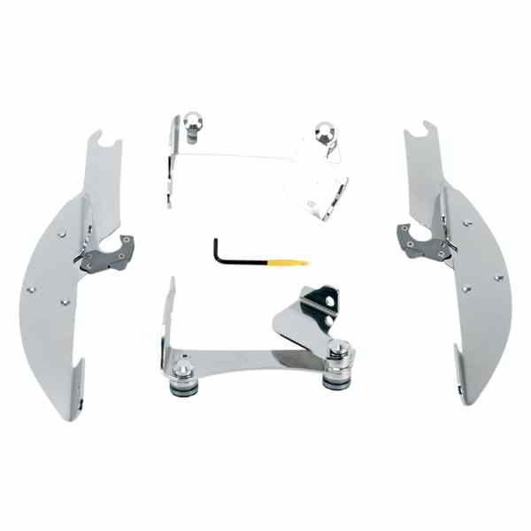 取寄せ バットウィング トリガーロックマウントキット - VTX 1300 - ポリッシュ仕上げ メンフィスシェード Batwing Trigger Lock Mounting Kit - VTX 1300 - Polished MEK1901 DRAG 23210118｜ハーレーパーツデポ