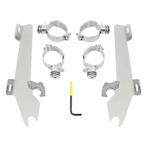 取寄せ バットウィング トリガーロック マウントキット - M50 - ポリッシュ仕上げ メンフィスシェード Batwing Trigger Lock Mounting Kit - M50 - Polished MEK1990 DRAG 23210346｜ハーレーパーツデポ