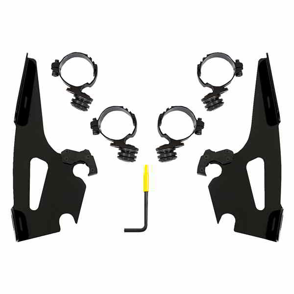 取寄せ バットウィングマウントキット - ブラック - ホンダ メンフィスシェード Batwing Mounting Kit - Black - Honda MEB2067 DRAG 23210766|ハーレーパーツデポ