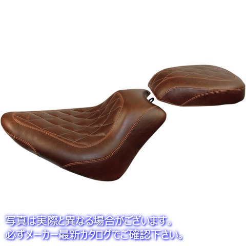 取寄せ シート - ワイドトリッパー ソロ - 背もたれなし - ダイヤモンド - ブラウン マスタング Seat - Wide Tripper? Solo - without Backrest - Diamond - Brown 76766 DRAG 08020773