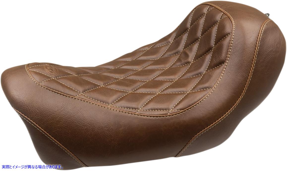 取寄せ ワイドトリッパーシート - ダイヤモンド - ブラウン マスタング Wide Tripper Seat - Diamond - Brown 75043 DRAG 08021214｜ハーレーパーツデポ
