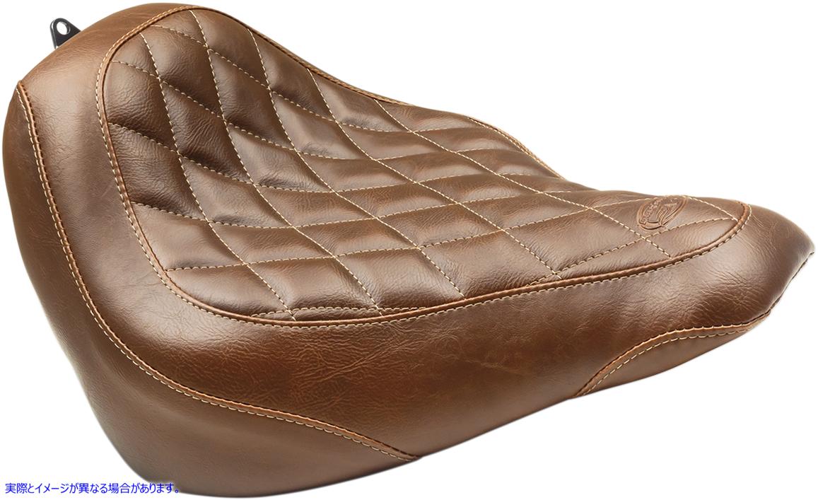 取寄せ シート - ワイドトリッパー ソロ - 背もたれなし - ダイヤモンド - ブラウン マスタング Seat - Wide Tripper? Solo - without Backrest - Diamond - Brown 83053 DRAG 08021252