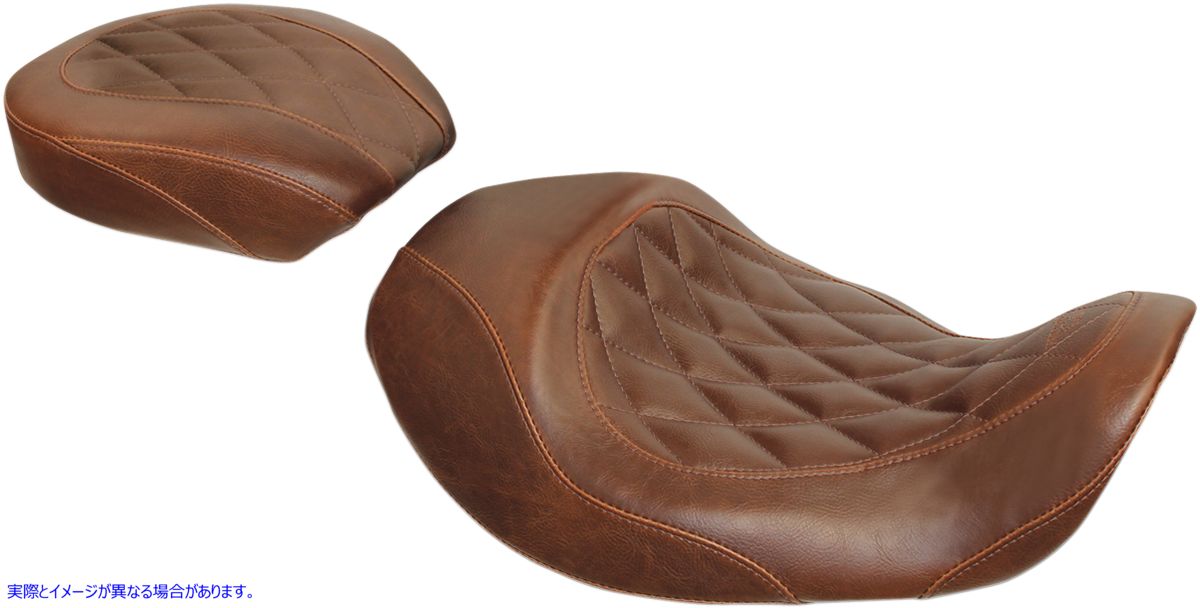 取寄せ ワイドトリッパーフォワードソロシート - ブラウン - ダイヤモンド マスタング Wide Tripper Forward Solo Seat - Brown - Diamond 76711 DRAG 08030402