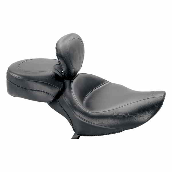 取寄せ ワイドソロシート - バックレスト付き - ヴィンテージ - ブラック - スムース - XL 04-21 マスタング Wide Solo Seat - With Backrest - Vintage - Black - Smooth - XL '04-'21 79427 DRAG 08040307