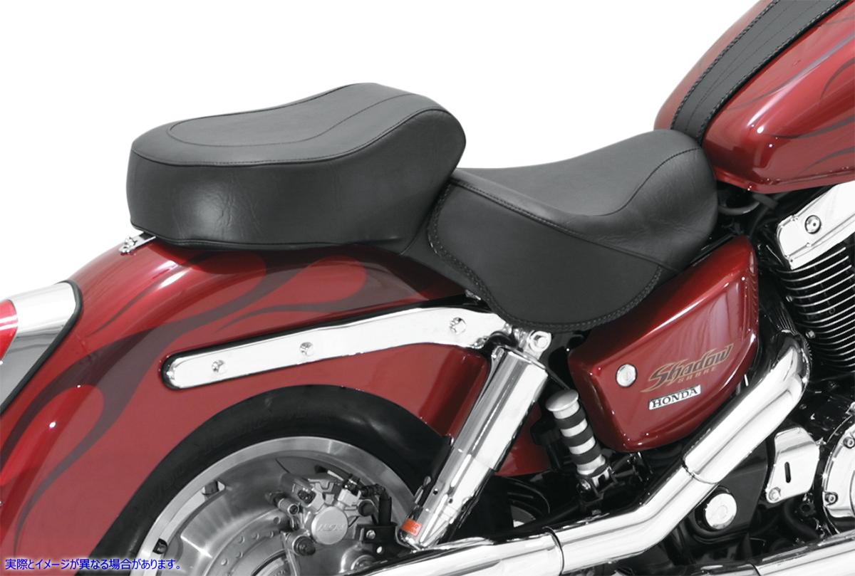 取寄せ シート - ヴィンテージ - ワイド - ツーリング - ドライバーバックレストなし - ワンピース - スムース - ブラック - VT1100 マスタング Seat - Vintage - Wide - Touring - Without Driver Backrest - One-Piece - Smo 75018 DRAG 08100282