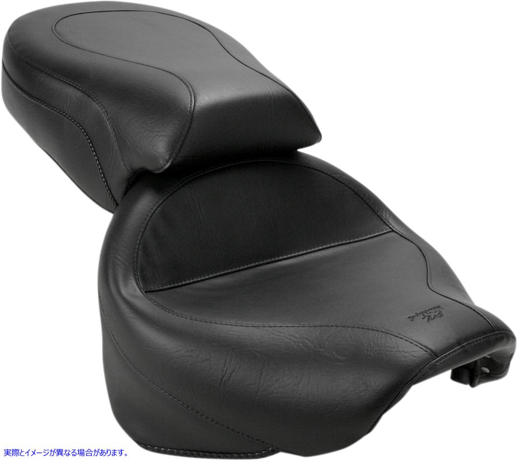 取寄せ シート - ヴィンテージ - ワイド - ツーリング - ドライバーバックレストなし - ツーピース - スムース - ブラック マスタング Seat - Vintage - Wide - Touring - Without Driver Backrest - Two-Piece - Smooth - Bla 75217 DRAG 08100385