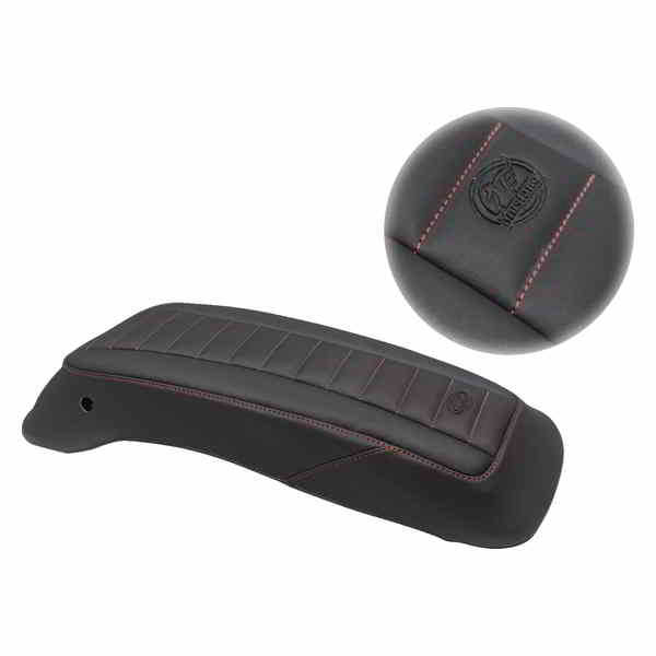 取寄せ サドルバッグ リッド カバー - ブラック/レッド - 14-21 FL マスタング Saddlebag Lid Covers - Black/Red - '14-'21 FL 77640AB DRAG 35011905