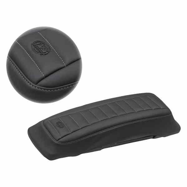 取寄せ サドルバッグ リッド カバー - ブラック/ガンメタル グレー - 93-13 FL マスタング Saddlebag Lid Covers - Black/Gunmetal Gray - '93-'13 FL 77637GM DRAG 35011906