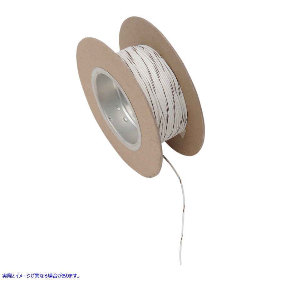 取寄せ 100フィートのワイヤースプール - 18ゲージ - ホワイト/ブラウン ナムズ 100' Wire Spool - 18 Gauge - White/Brown NWR-91-100 DRAG 21200525
