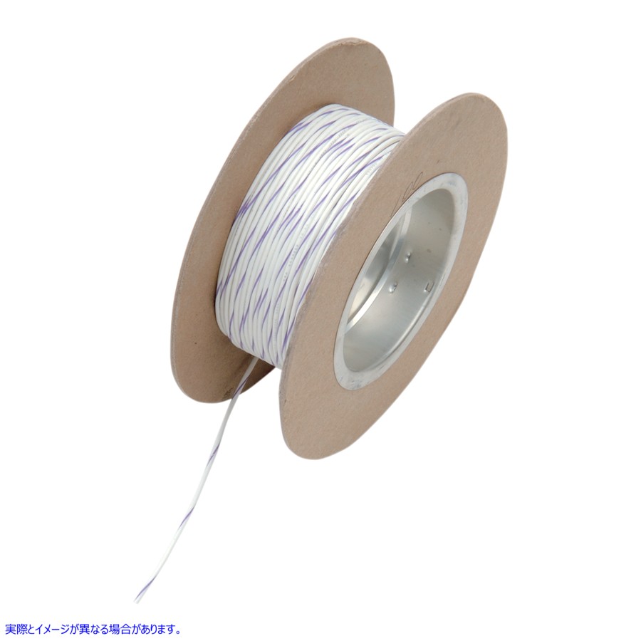 取寄せ 100フィートのワイヤースプール - 18ゲージ - ホワイト/バイオレット ナムズ 100' Wire Spool - 18 Gauge - White/Violet NWR-97-100 DRAG 21200526
