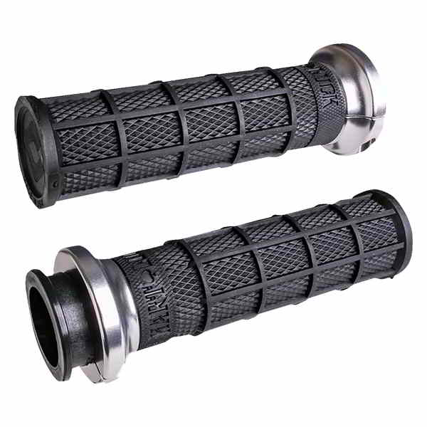 取寄せ Hart-Luck Signature V-Twin Lock-On グリップ（インディアン用） - ブラック/シルバー オーディーアイ Hart-Luck Signature V-Twin Lock-On? Grips for Indian - Black/Silver V31ITW-BB-S DRAG 06302867