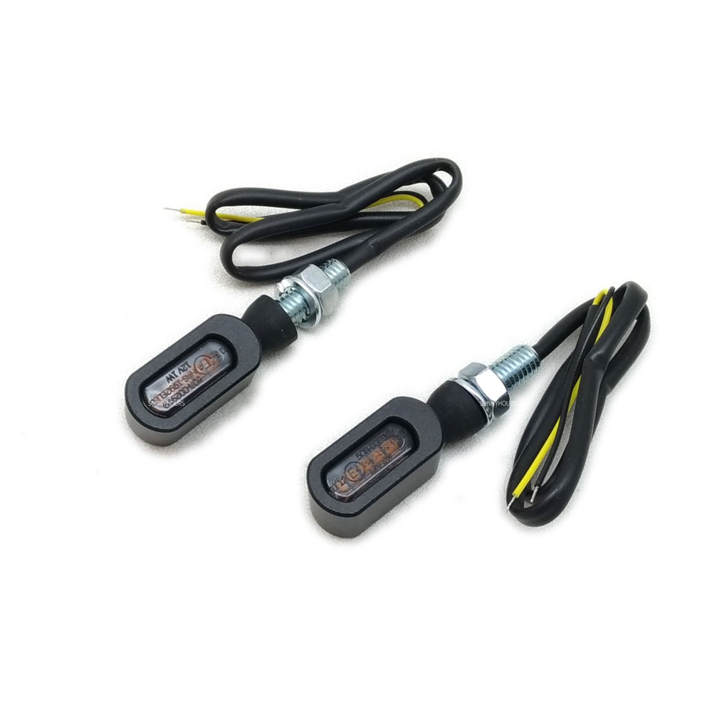 ☆ M8 ボルト 汎用 LED ウインカー 超ミニ 黒ボディー オレンジLED スモークレンズ ユニバーサル uledm8-mbsm （参考：