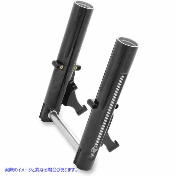 取寄せ ロワーフォークレッグキット - デュアルディスク - コントラストカット - ブラック/シルバー - 14-20 FL パフォーマンスマシーン (PM) Lower Fork Leg Kit - Dual Disc - Contrast Cut - Black/Silver - '14-'20 FL 0208-2098-BM DRAG 04030107