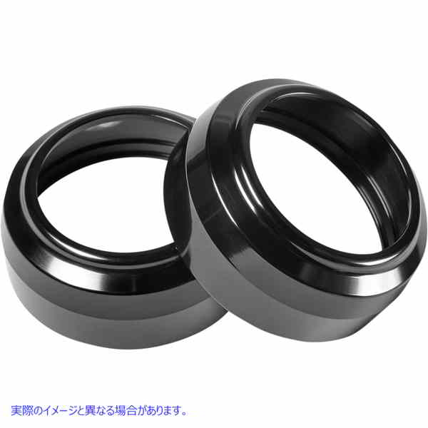 取寄せ フォークダストキャップ - ブラックアルマイト - 49 mm パフォーマンスマシーン (PM) Fork Dust Cap - Black Anodized - 49 mm 0208-2181-B DRAG 04060111