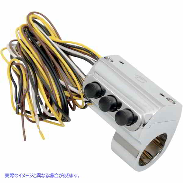 取寄せ スイッチアセンブリ - 左側 - 3ボタン - ケーブルクラッチ - クローム パフォーマンスマシーン (PM) Switch Assembly - Left Side - Three Button - Cable Clutch - Chrome 0062-2035-CH DRAG 06160098
