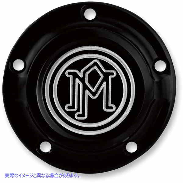 取寄せ イグニッションカバー - スカラップ - 5穴 - コントラストカット パフォーマンスマシーン (PM) Ignition Cover - Scalloped - 5 Hole - Contrast Cut 0177-2029-BM DRAG 09401162
