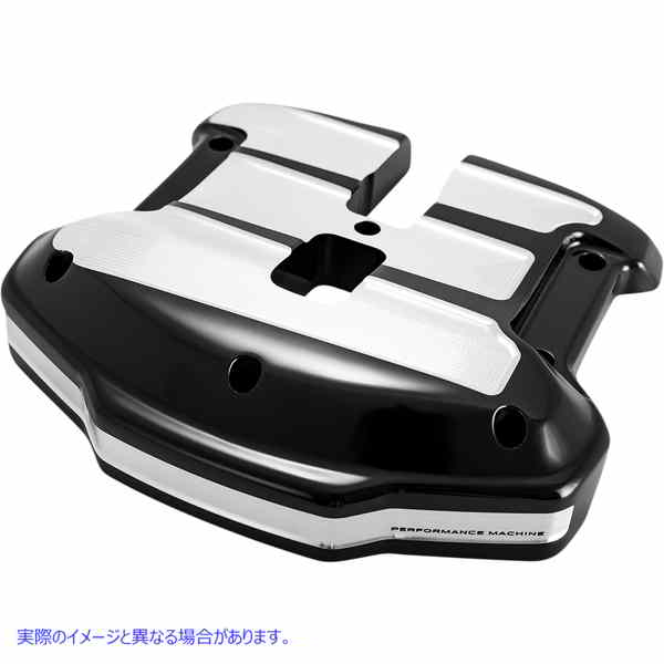 取寄せ スカロップロッカーボックスカバー - コントラストカット - M8 パフォーマンスマシーン (PM) Scallop Rocker Box Cover - Contrast Cut? - M8 0177-2070-BM DRAG 09401925