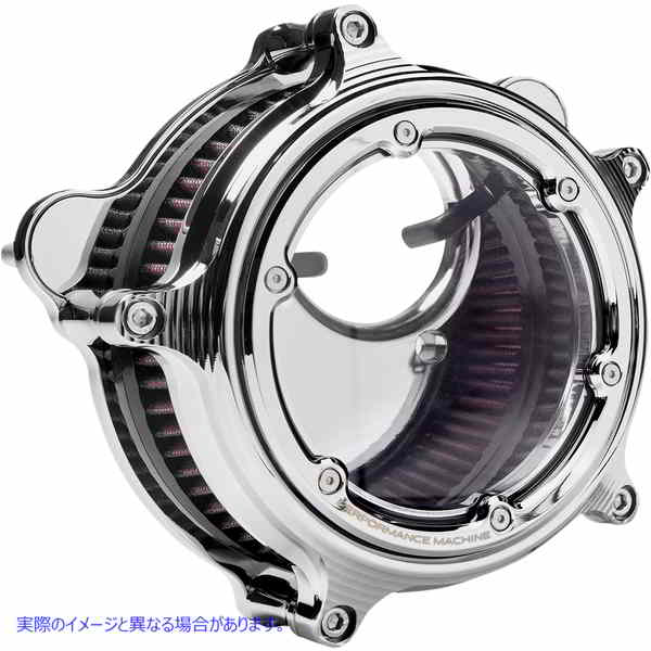 取寄せ Vision エアクリーナー - クローム - M8 パフォーマンスマシーン (PM) Vision Air Cleaner - Chrome - M8 0206-2156-CH DRAG 10102741