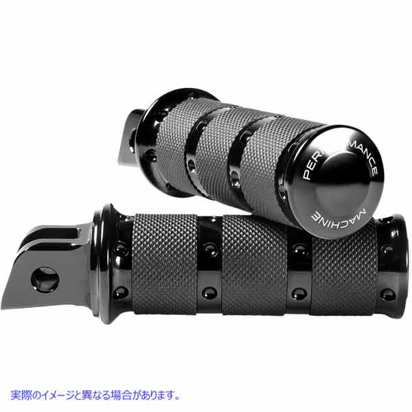 取寄せ フットペグ - ブラック - XLS - M8 パフォーマンスマシーン (PM) Footpegs - Black - XLS - M8 0035-1247M-B DRAG 16202245