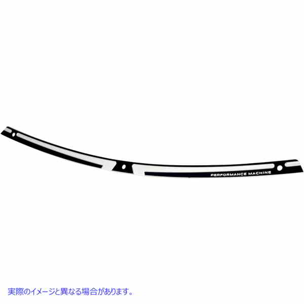 取寄せ フロントガラストリム - スカロップ - コントラストカット パフォーマンスマシーン (PM) Windshield Trim - Scallop - Contrast Cut 0209-2015SCA-BM DRAG 23500209