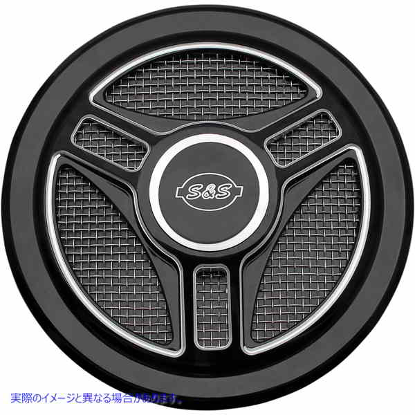 取寄せ ステルスエアクリーナーカバー エスアンドエス サイクル Triple-Spoke Air Cleaner Cover 170-0210 DRAG 10140171|ハーレーパーツデポ