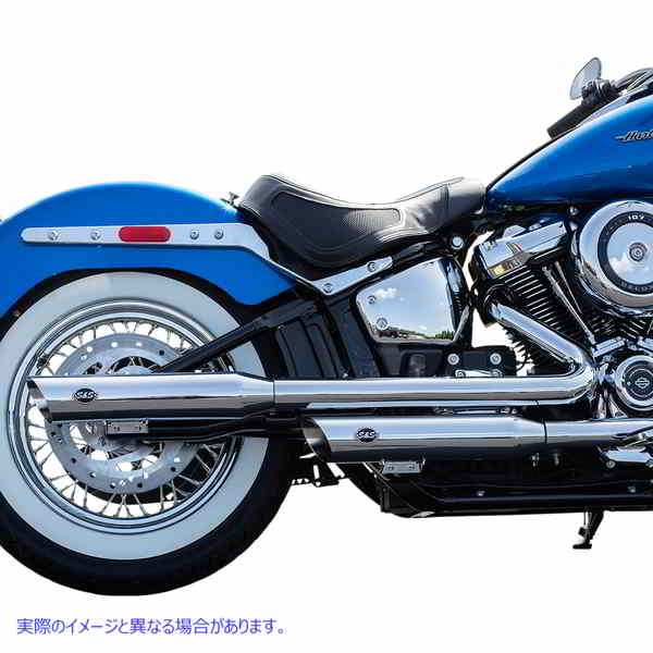 取寄せ スラッシュカットレースマフラー - クローム エスアンドエス サイクル Slash Cut Race Mufflers - Chrome 550-0739 DRAG 18011356
