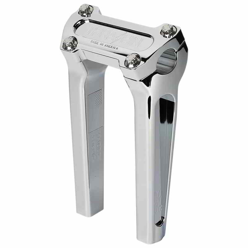 取寄せ ハンドルバーライザー - ストレート - 8インチ - クローム スラッシン サプライ Handlebar Risers - Straight - 8 - Chrome TSC-8000-3 DRAG 06021049