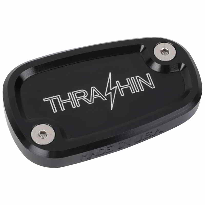 取寄せ ブレーキリザーバーキャップ - リア - ブラック - ツースカット - 18+ ソフテイル スラッシン サプライ Brake Reservoir Cap - Rear - Black - Twice Cut - '18+ Softail TSC-3177-4 DRAG 06102387
