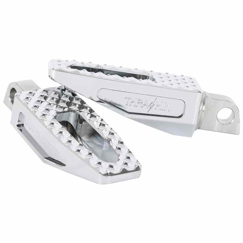 取寄せ スリム P-54 フットペグ - フロント/リア - クローム スラッシン サプライ Slim P-54 Foot Pegs - Front/Rear - Chrome TSC-2021-3-D DRAG 16202611