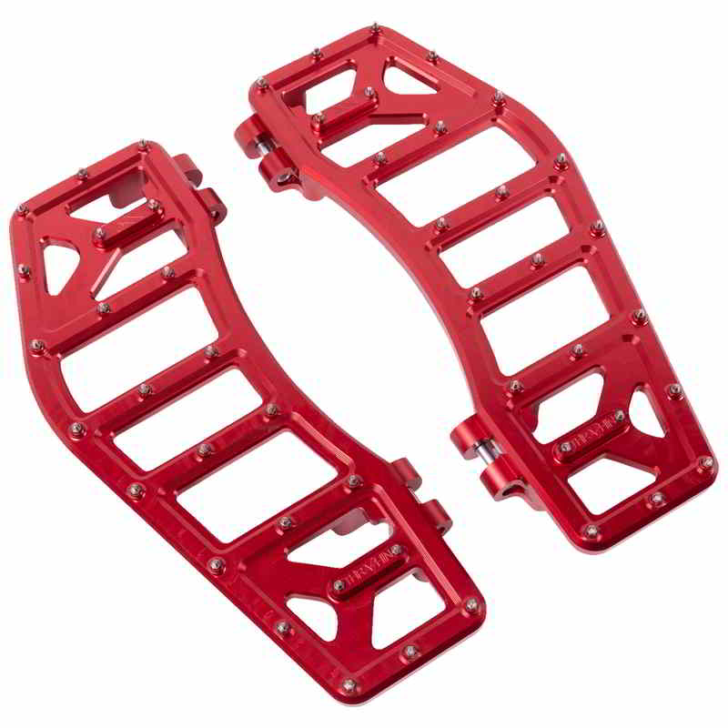 取寄せ アグレッサーフロアボード - レッド スラッシン サプライ Aggressor Floorboards - Red TSC-2219-2 DRAG 16211236|ハーレーパーツデポ