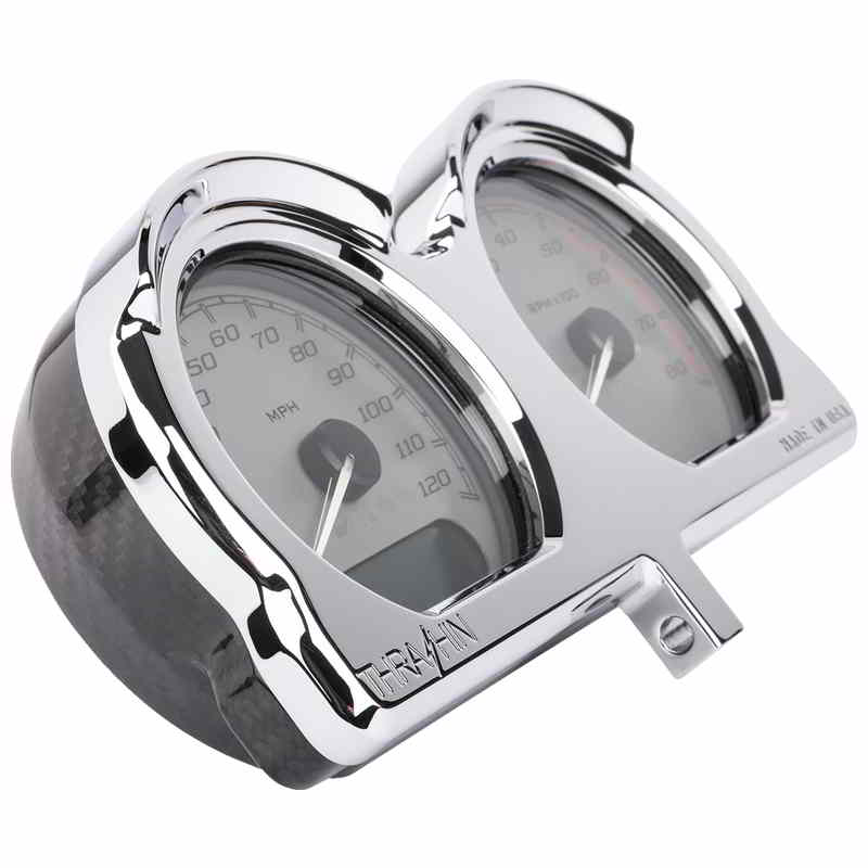 取寄せ ゲージ再配置キット - クローム スラッシン サプライ Gauge Relocation Kit - Chrome TSC-2707-3 DRAG 22100632｜ハーレーパーツデポ