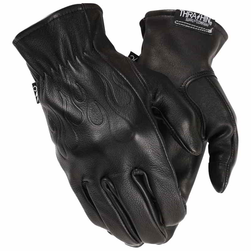 取寄せ ローパー レザーグローブ - ブラック - 3XL スラッシン サプライ Roper Leather Gloves - Black - 3XL TRG-01-13 DRAG 33015381|ハーレーパーツデポ