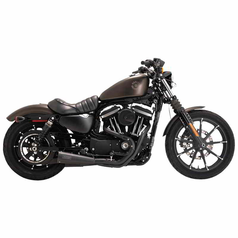 取寄せ バンス アンド ハインズ EXHAUST 2 INTO 1 STAINLESS UPSWEEP BLACK SPORTSTER 47328 DRAG 18002674