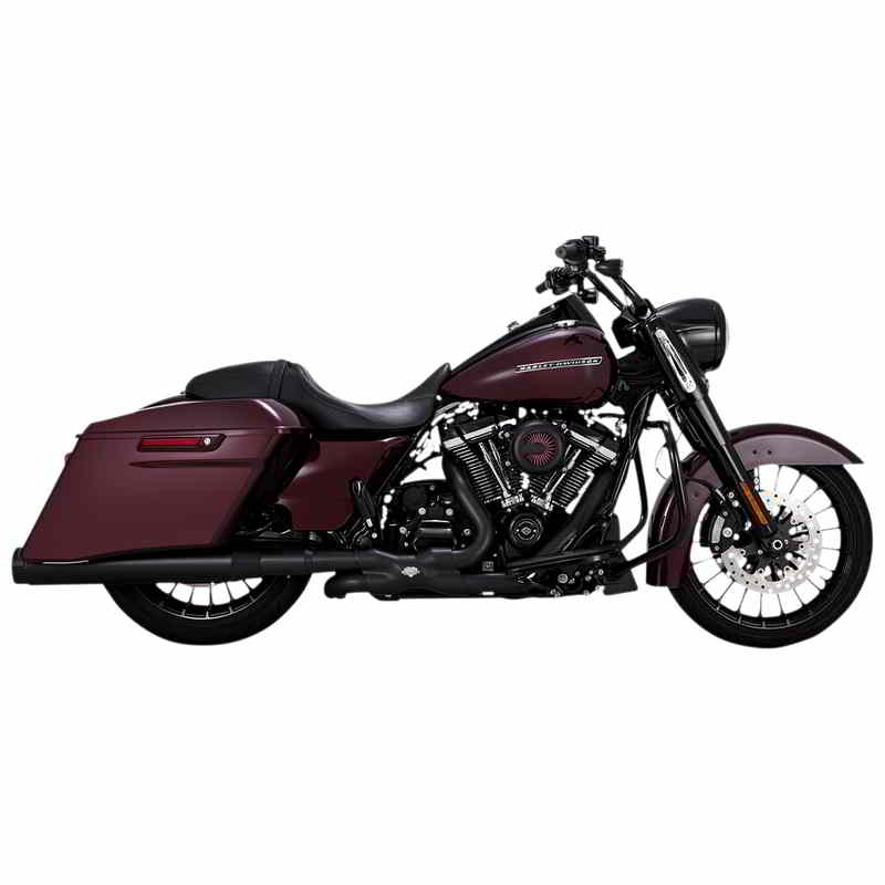 取寄せ FL用4.5インチトルカーマフラ??ー - ブラック バンス アンド ハインズ 4.5 Torquer Mufflers for FL - Black 46674 DRAG 18011457|ハーレーパーツデポ