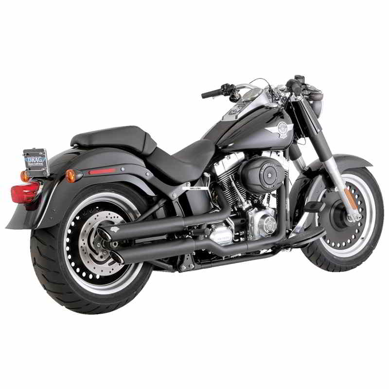 取寄せ バンス アンド ハインズ MUFFLERS 3 TWIN SLASH BLACK FATBOY DEUCE 46844 DRAG 18011783