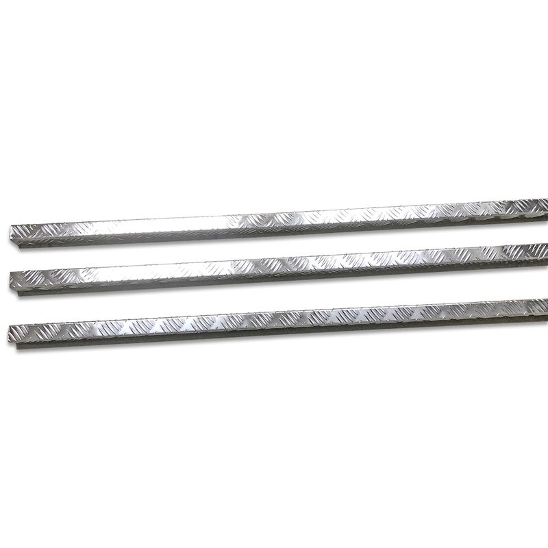 笠木 アオリ カバー セット 標準 ダブル キャブ 等 2110mm*2 1600mm*1 3本セット 41.5mm x 40mm アルミ 縞板 滑り止め 新品 RM-KSG02|パーツエアロ 店