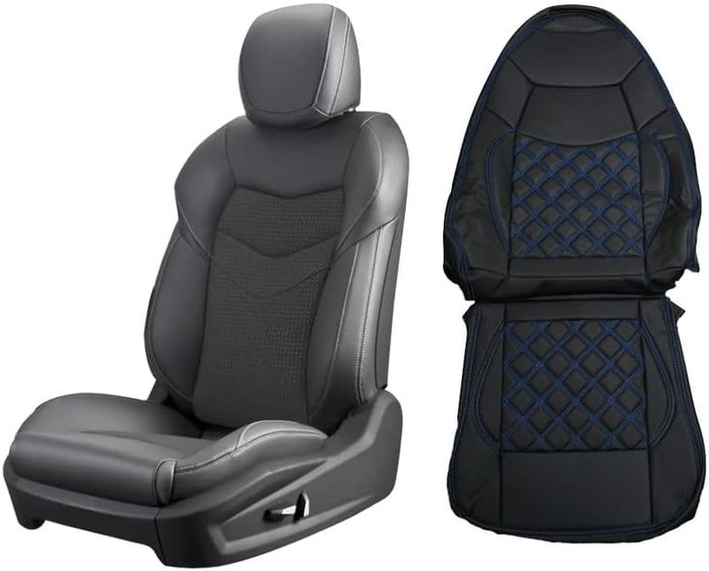 日産 キャラバン E26系 E26 DX シートカバー ブルーテッチ PVC レザー フロントのみ 1列目 JP-YT108F-BL