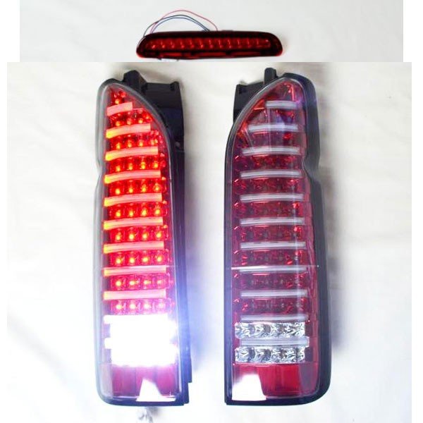 ハイエース 0系 テールランプ Led赤色チューブとハイマウントランプ Consyrsa Com
