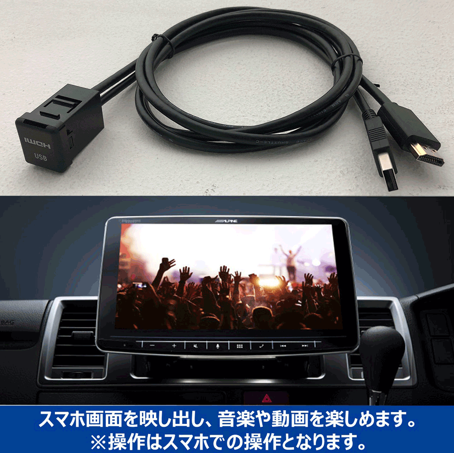 本日の目玉 ALPINE アルパイン ディスプレイオーディオ専用 ビルトインUSB HDMI接続ユニット KCU-Y630DA トヨタ車小型 アクセサリーソケット向け fucoa.cl