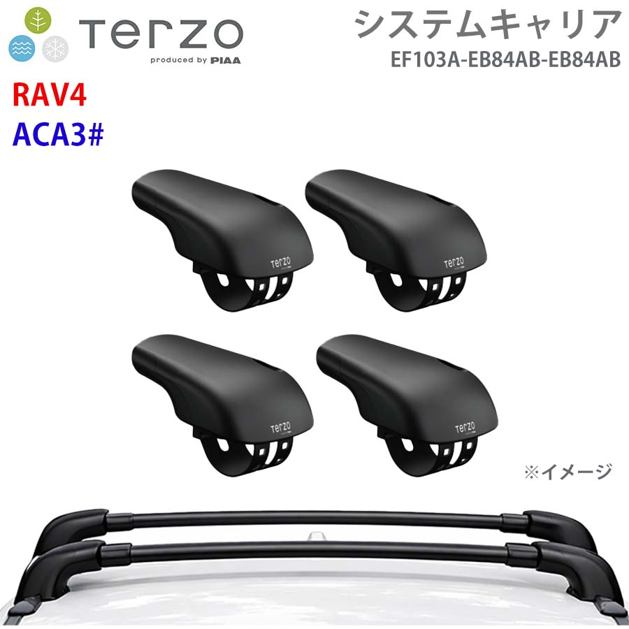 【最大7,500円OFFクーポン 7/18~】TERZO テルッツォ システムキャリア RAV4 ACA3# 一台分 EF103A EB84AB EB84AB フット エアロバー パーツキング E1E1|パーツキング店