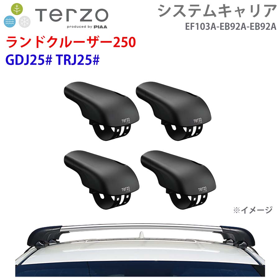 【最大7,500円OFFクーポン 7/18~】TERZO テルッツォ システムキャリア ランドクルーザー250 GDJ25# TRJ25# 一台分 EF103A EB92A EB92A ー フット エアロバー シルバー パーツキング E1E1|パーツキング店